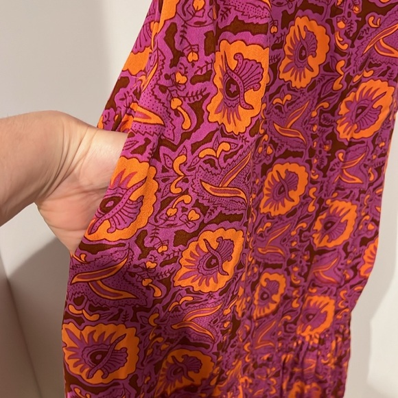 House of Harlow 1960 Maxi Dress. PARTY SUMMER FUN purple & orange, worn once. SM - Picture 6 of 8